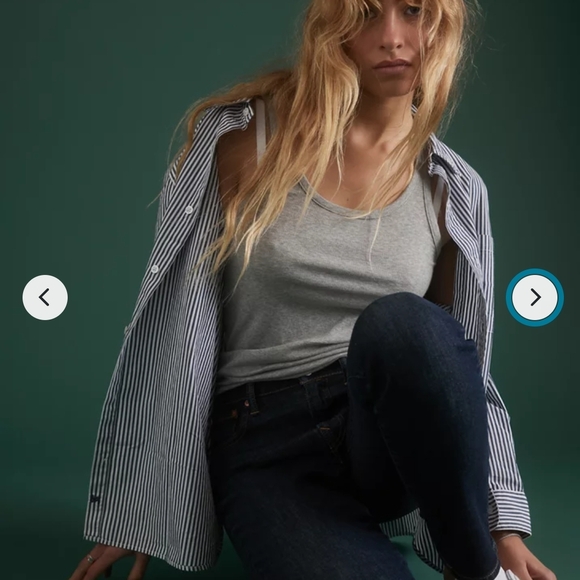 American Eagle Outfitters Dark Blue High Rise Jeans - Picture 3 of 9